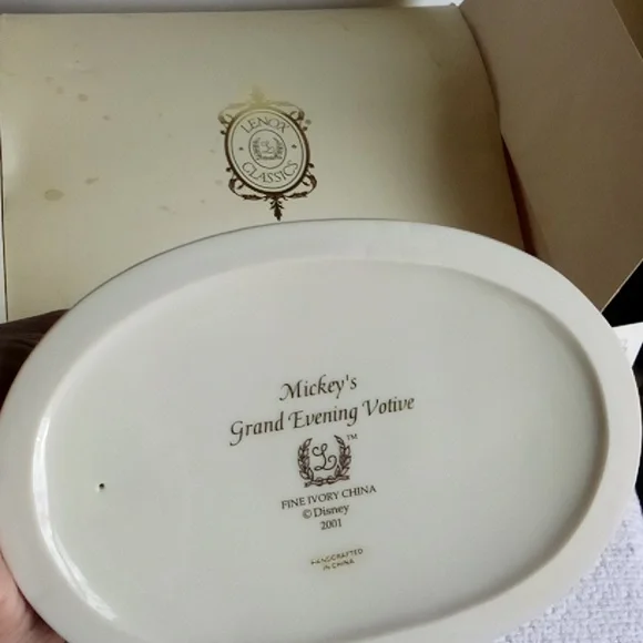 Lenox Mickey mouse votive candle holder or ring holder old but new in box